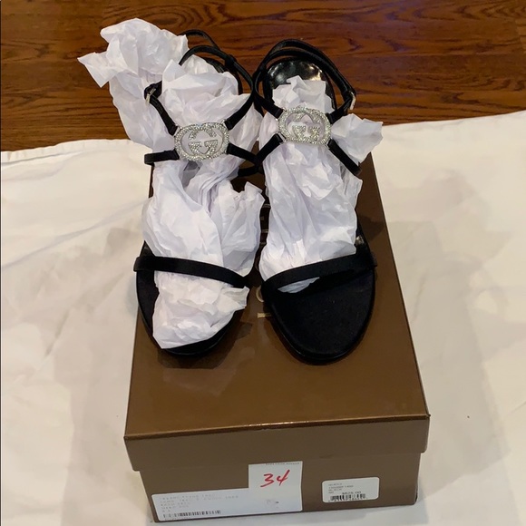 Gucci strappy heel. Crystal double G’s. Size 6M - Picture 12 of 12